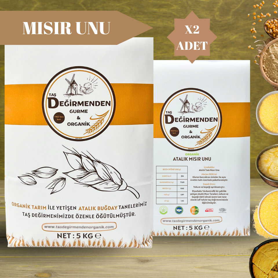 Organik Atalık Mısır Unu - 10 Kilo