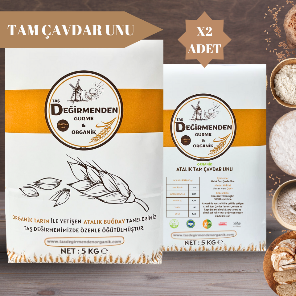 Organik Atalık Tam Çavdar Unu - 10 Kilo