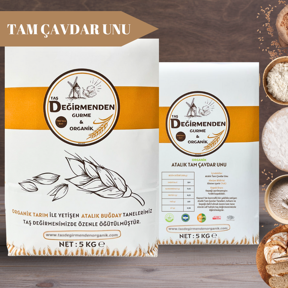 Organik Atalık Tam Çavdar Unu - 5 Kilo