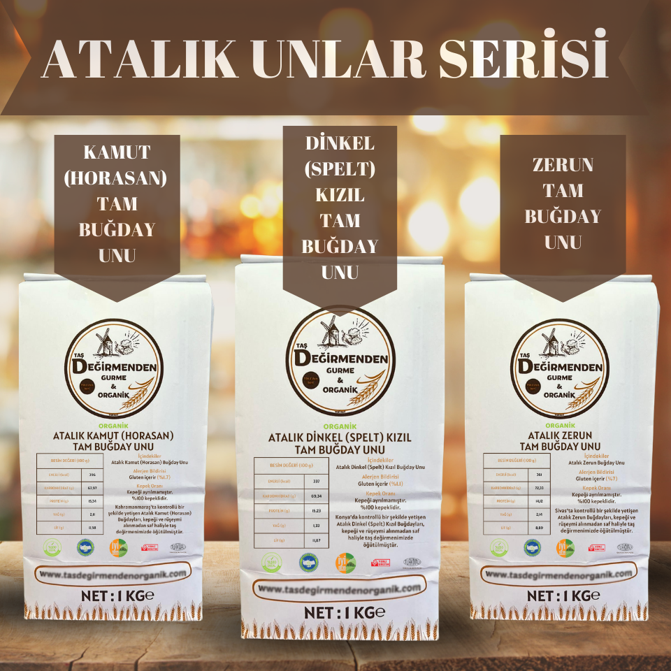 Organik Atalık Unlar Seti 2 (Dinkel-Kamut-Zerun)