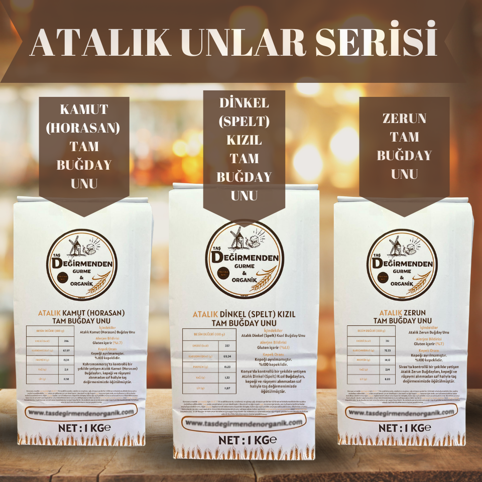 Atalık Unlar Seti 2 (Dinkel-Kamut-Zerun)
