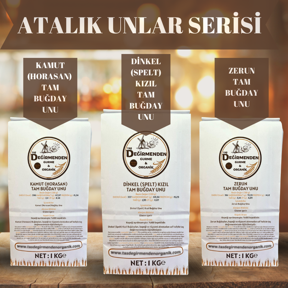 Atalık Unlar Seti 2 (Dinkel-Kamut-Zerun)