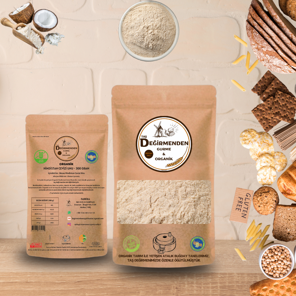 Organik Hindistan Cevizi Unu (Gluten İçermez) - 300 Gram