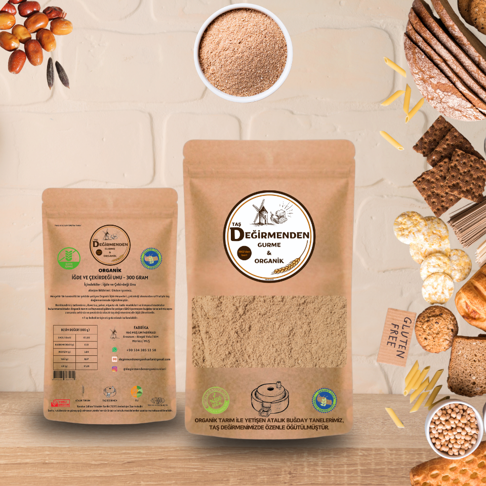 Organik İğde Ve Çekirdeği Unu (Gluten İçermez) - 300 Gram