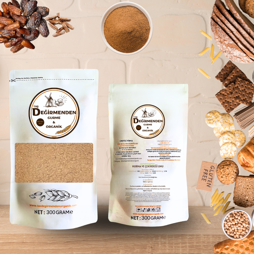 Atalık Hurma ve Çekirdeği Unu (Gluten İçermez) - 300 Gram