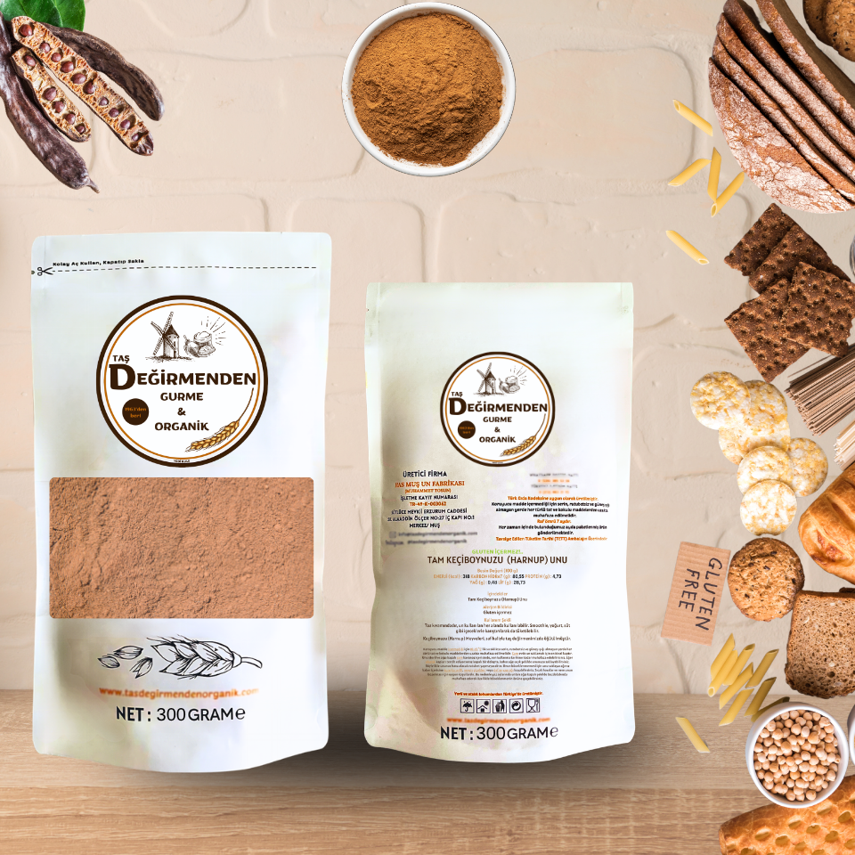 Tam Keçiboynuzu (Harnup) Unu (Gluten İçermez) - 300 Gram
