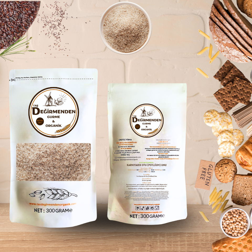 Karnıyarık Otu Unu (Psyllium) (Gluten Içermez) - 300 Gram