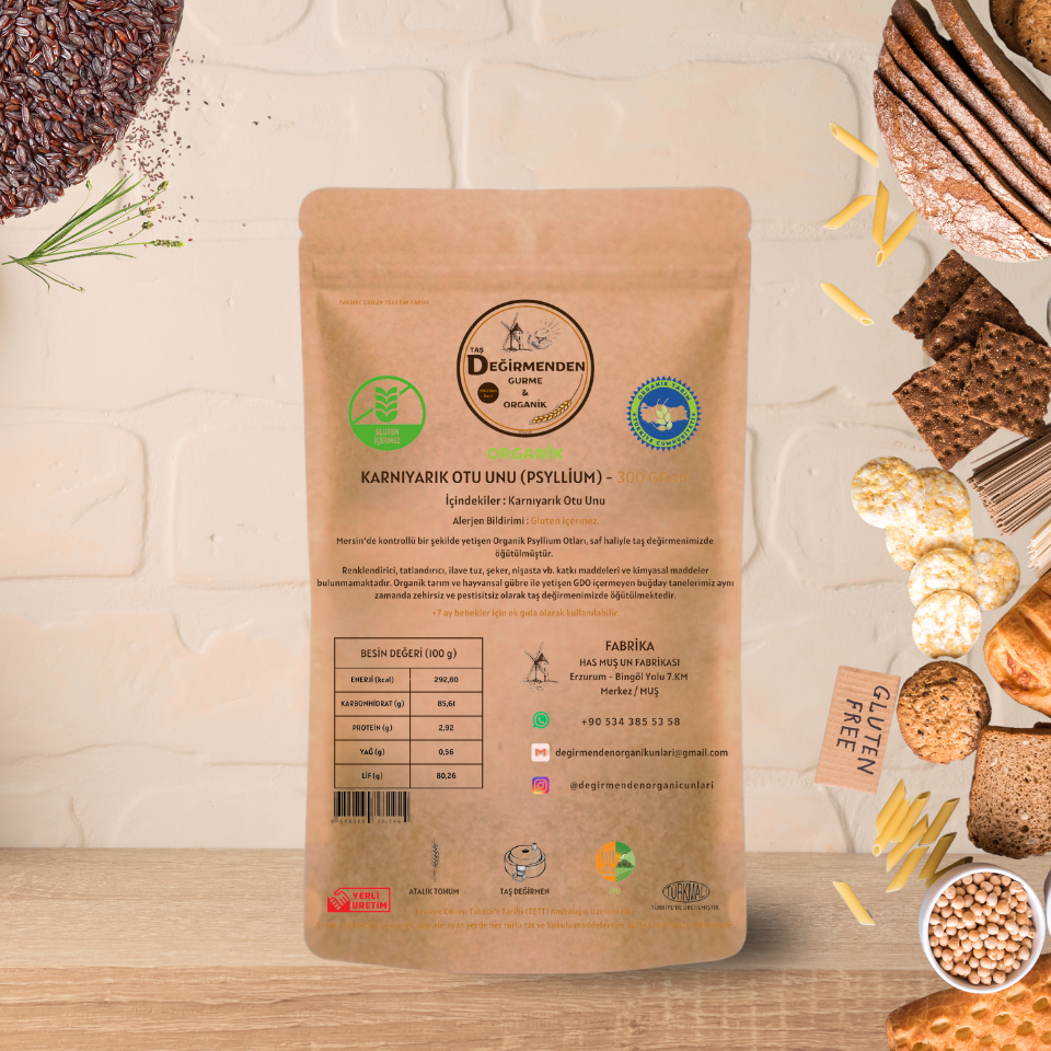 Karnıyarık Otu Unu (Psyllium) (Gluten Içermez) - 300 Gram