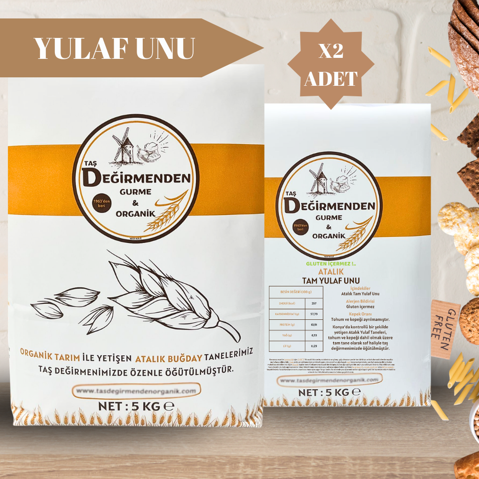 Atalık Tam Yulaf Unu (Gluten İçermez) - 10 Kilo