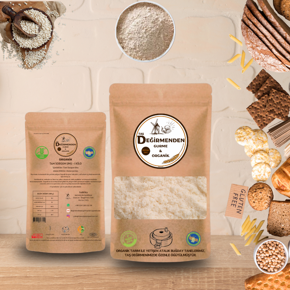 Organik Tam Sorgum Unu (Gluten İçermez) - 1 Kilo