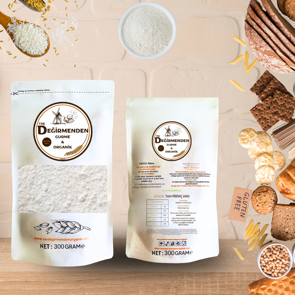 Atalık Tam Pirinç Unu (Gluten İçermez) - 300 Gram