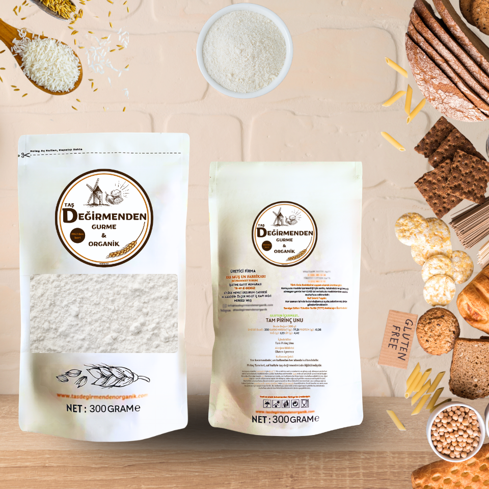 Tam Pirinç Unu (Gluten İçermez) - 300 Gram