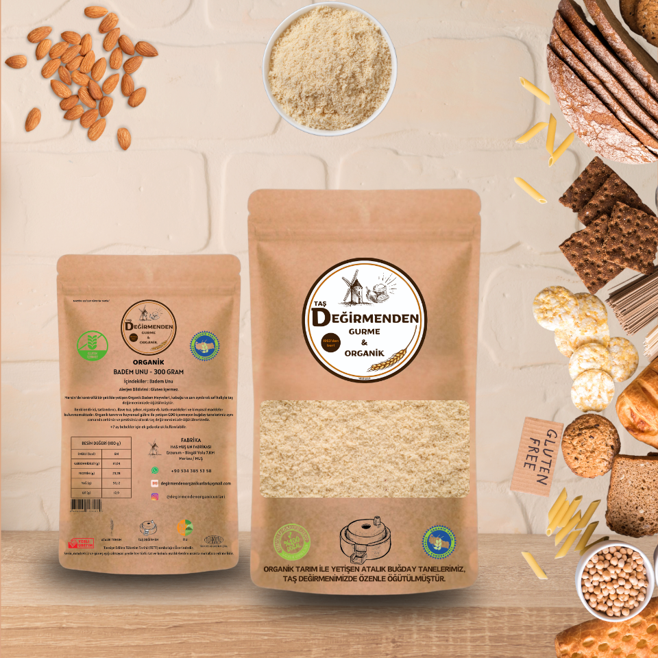 Organik Badem Unu Gluten Içermez - 300 Gram