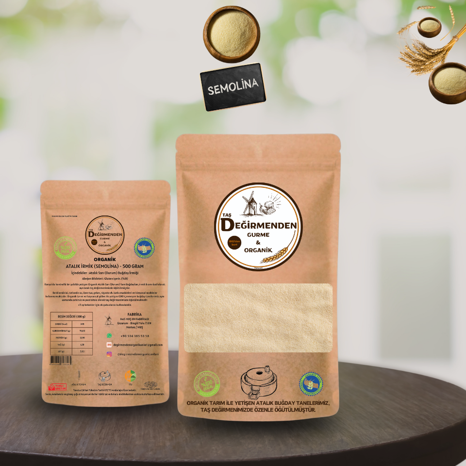 Organik Atalık İrmik (Semolina) - 500 Gram