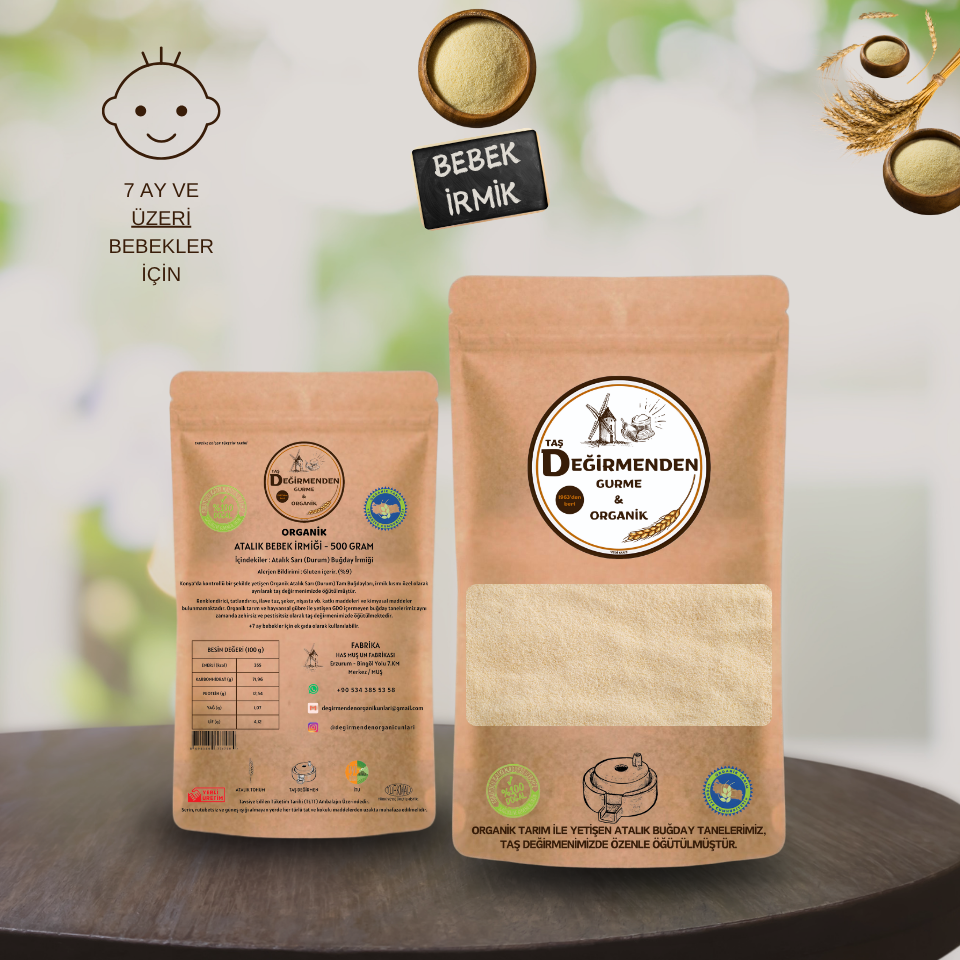 Organik Atalık Bebek İrmiği - 500 Gram