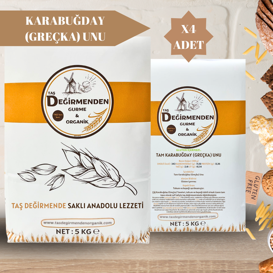 Atalık Karabuğday (Greçka) Unu (Gluten İçermez) - 20 Kilo
