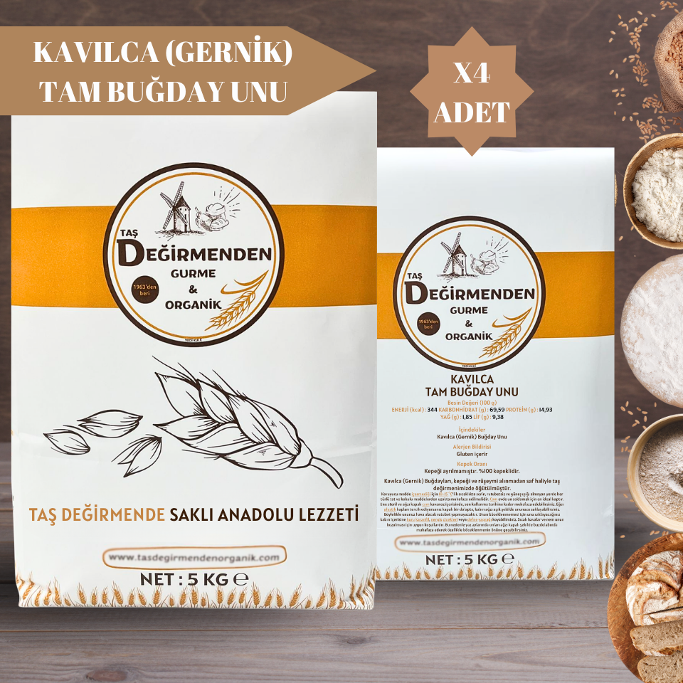 Atalık Kavılca Gernik Tam Buğday Unu - 20 Kilo