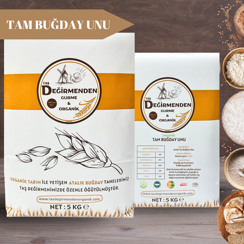 Organik Atalık Tam Buğday Unu - 5 Kilo