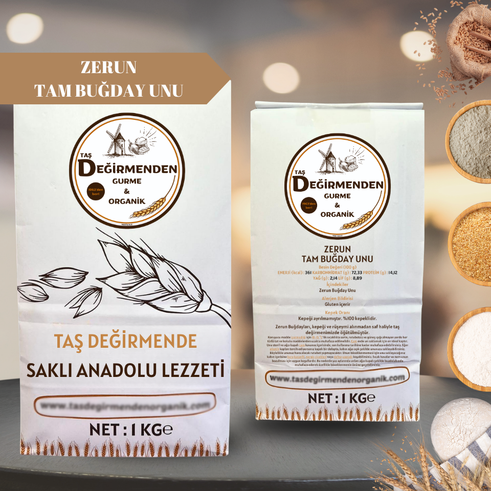 Zerun Tam Buğday Unu - 1 Kilo