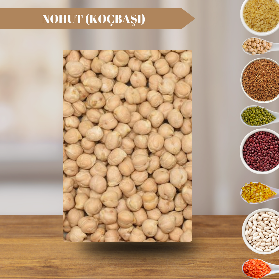 Organik Atalık Nohut (Koçbaşı) (9MM) - 1 Kilo