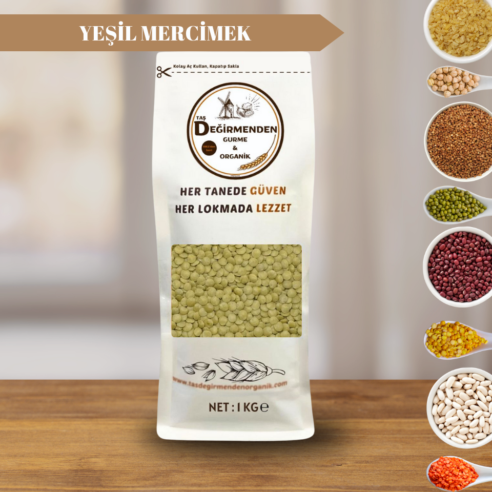 Atalık Yeşil Mercimek (7 MM) - 1 Kilo