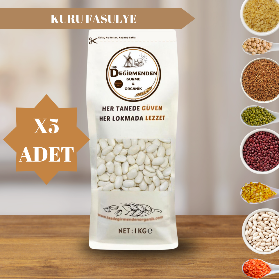 Organik Atalık Kuru Fasulye - 5 Kilo