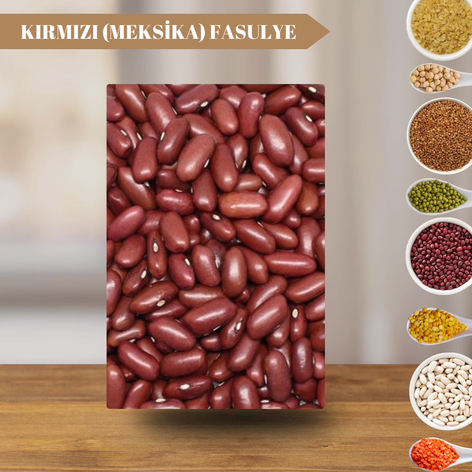 Organik Kırmızı (Meksika) Fasulye - 5 Kilo